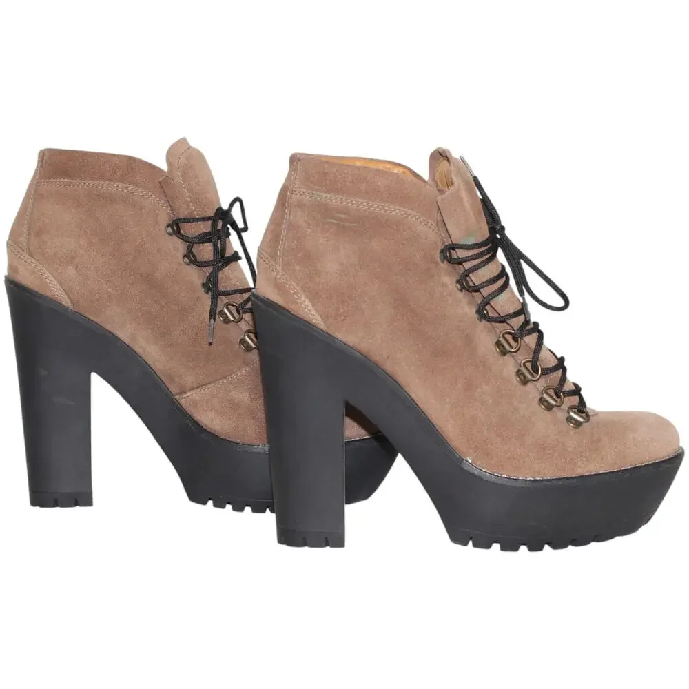 POLO Ralph Lauren Helene‎ Suede Platform Ankle Booties 39 B US 9